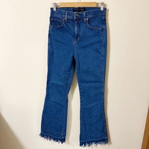 Veronica Beard Jeans Washed Oxford Raw Hem Womens Size 26 Denim